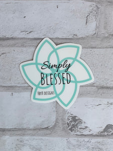 Simply Blessed Vinyl Sticker